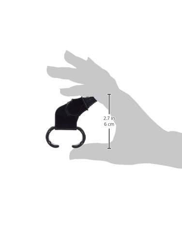 Pealess Whistle with Finger Grip - 120+ Decibels - Black