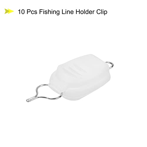 Fishing Line Holders - White Baitcasting Reel Line Keeper Clips