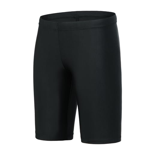 Boys Swim Jammers - UPF50+ Youth Swim Trunks - XX-Large Black