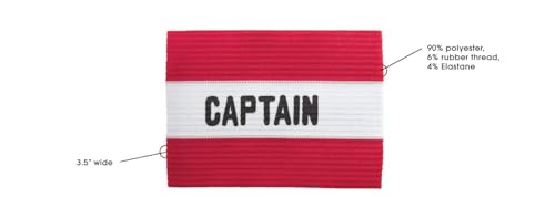 Youth Soccer Captain Armband - 3.5-Inch Wide - Black