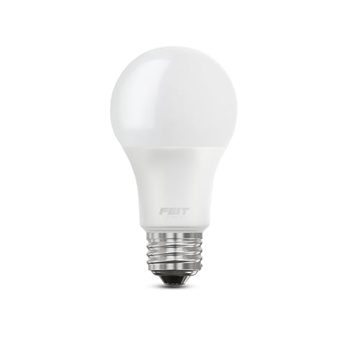 Feit Electric A19 LED Light Bulb, 75W Equivalent, 1100 Lumens, 3500K Neutral White, Non-Dimmable, E26 Base, Indoor/Outdoor, General Purpose LED Bulbs, 11,000-Hour Lifespan, A1100/835/10KLED/4, 4 Pack