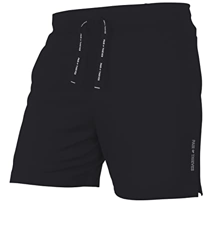 Men Off Duty Lounge Shorts for Men - Small Black | Casual Sleepwear