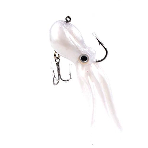 Artificial Octopus Swimbait Lure - White 3.54 Inch/0.81oz