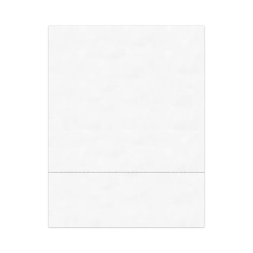 PrintWorks Professional 3" Horizontal Perforated Paper 8.5” x 11” - Perfect For W-2, 1099, & Statement Use - Made in the USA - 500 Sheets - 20 lb - Printer Compatible - White (04167)