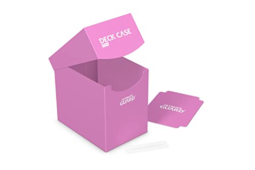 Ultimate Guard Deck Case 133+ Pink - Acid-Free Card Storage with Divider