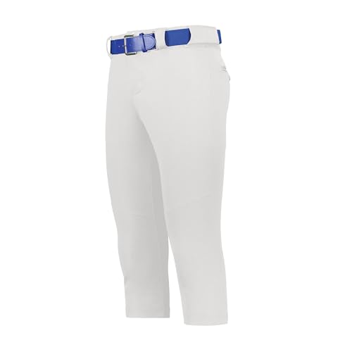 Russell Athletic Girls On Deck Softball Knicker Medium White with Belt Loops & Pockets