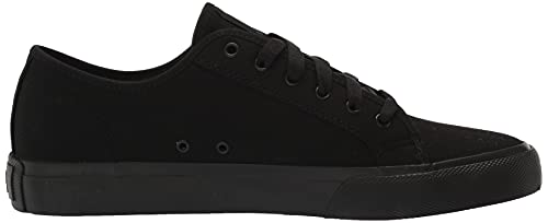 DC mens Manual Low Top Vegan Friendly Casual Skate Shoe, Black, 9.5 US