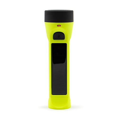 HYBRIDLIGHT Journey 300 Solar LED Waterproof Flashlight with USB Phone Charger, Yellow