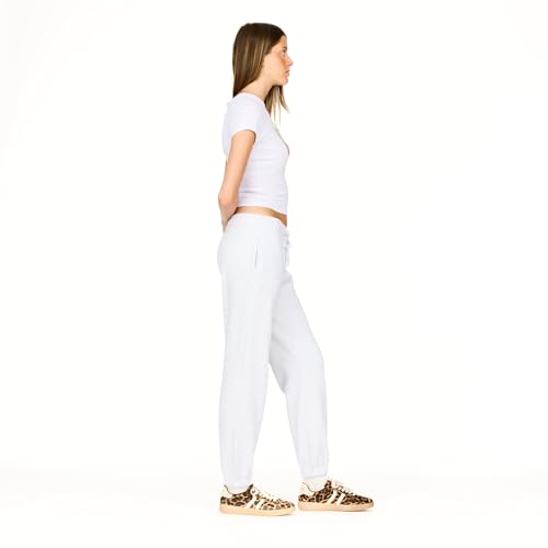 Fleece Joggers with Patch Detail - Elastic Waistband, Medium Cloud Grey