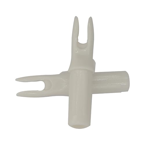 50 Packs .244'' Archery Arrow Nocks - Easy Install, White