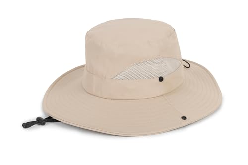 Kids Wide-Brim Sun Hat with UV Protection - Beige