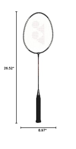Badminton Racquet Set of 2 with Full Cover - Black