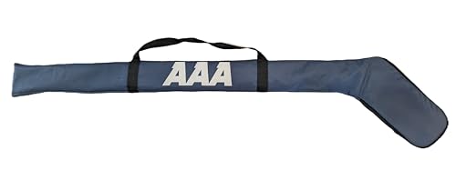 Hockey Stick Bag - Navy Blue Gear Bag with Adjustable Length - Fits 3 Sticks - Aaa Side Logo