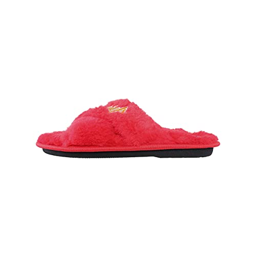 Women's NFL Team Script Fuzzy Cross Slide Slippers - Soft & Stylish