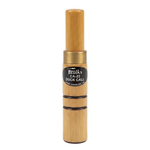 Faulk's Special Bamboo Cane Duck Call CA-22, Brown – Handcrafted Game Call