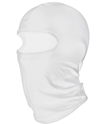 Full Face Balaclava Ski Mask - Windproof UV Protection - White