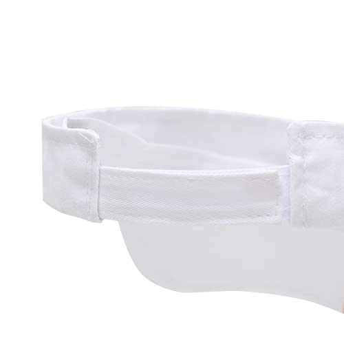 Retro Ripped Sun Visor Hat - White Baseball Visor for Men & Women