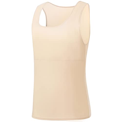 Chest Binder for Transgender FTM - 3X-Large Nude Tank Top
