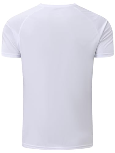 Men's Short Sleeve Quick Dry Athletic T-Shirt - Small White