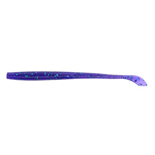 5" Kut Tail Worm - June Bug Purple with Emerald Flake (10 Pack)