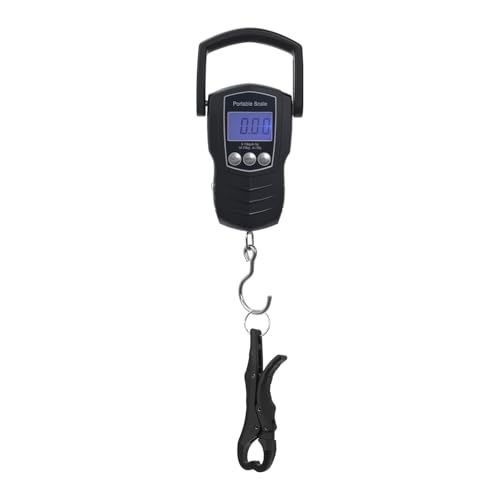 NaRener Digital Fish Scale with Lip Gripper & 5FT Tape Measure - 75KG/165LB Professional Fishing Scale Set with Lip Gripper