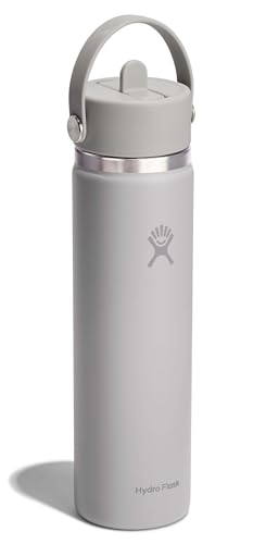 Hydro Flask 24 oz Insulated Stainless Steel Water Bottle with Wide Mouth & Leakproof Straw Lid