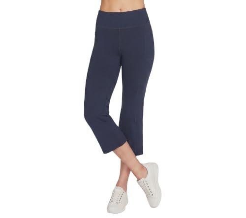 Skechers Go Walk High-Waisted Cropped Athletic Pants for Women – Blue Iris, Large