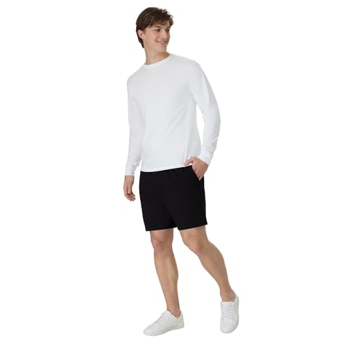 Men's Athletic Shorts with Pockets - 7.5" Cotton Lounge Shorts