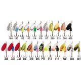 Classic Vibrax Inline Spinner Lure - Gold/Flo. Red, Size 0