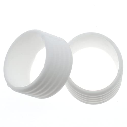 Tennis Racket Grip Band - Non-Slip Rubber Ring, 2 Pcs - Black & White