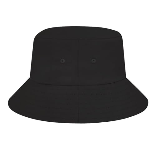 Personalized Black Sun Bucket Hat - One Size Foldable Cap