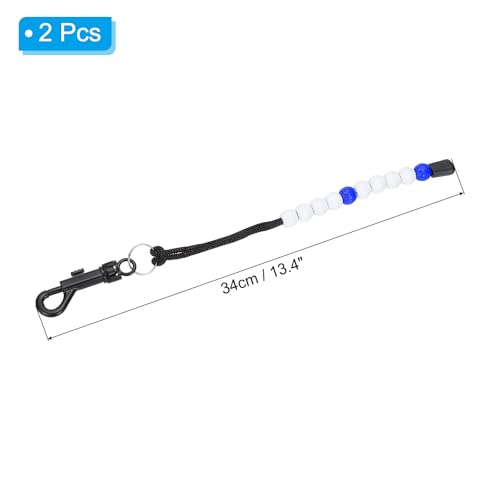Golf Stroke Counter Beads with Clips - White & Blue - 2 Pack