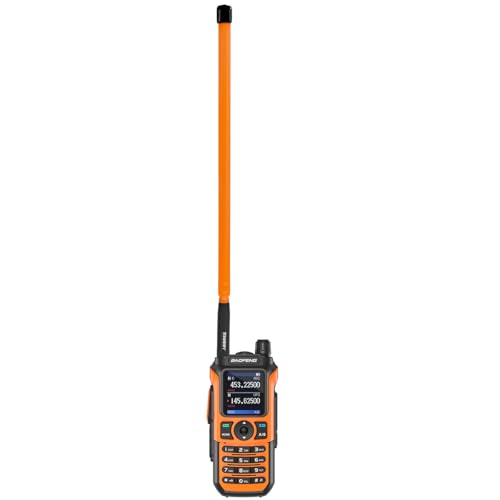 18.8-inch High Gain SMA-Female Tactical Radio Antenna - Foldable Orange