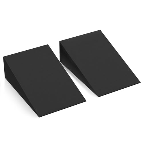 Foam Wedge Slant Board for Yoga - 2 Pcs Black Calf Stretcher