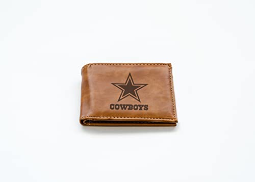 Laser Engraved NFL Billfold Wallet - Slim Design with Card Slots