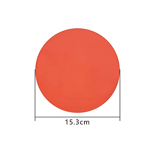 6-Inch Non-Skid Flat Cone Spot Markers for Sports Training - Without Hole