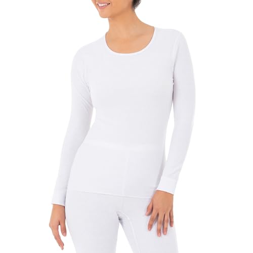 Women's Micro Waffle Thermal Underwear Tee - Medium / White