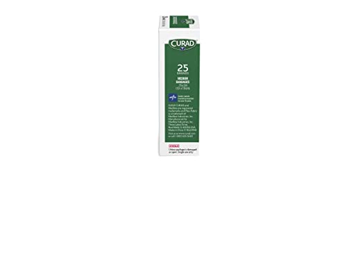 Curad Green Camo Adhesive Bandages, 0.75 x 3 in, 25 Count