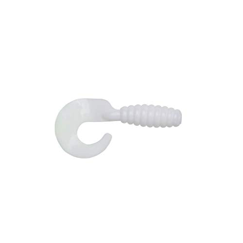 Curly-Tail Soft Plastic Swim-Bait Fishing Lure - 2" White