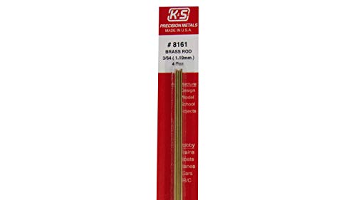 Brass Rods - 3/64" OD x 12" Long - 4 Pack for DIY Crafts
