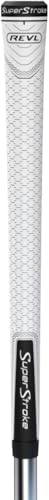 SuperStroke REVL Player Golf Club Grips Midsize White/Black - Durable All-Weather Design