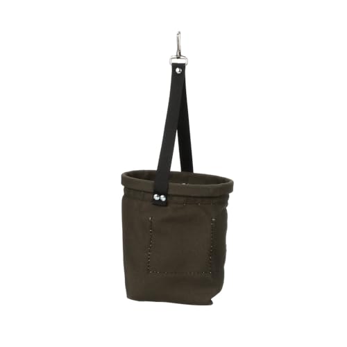 Klein Tools 5143 Canvas Tapered-Bottom Bag with Two Interior Pockets and a Snap Clip, Made of No. 10 Canvas