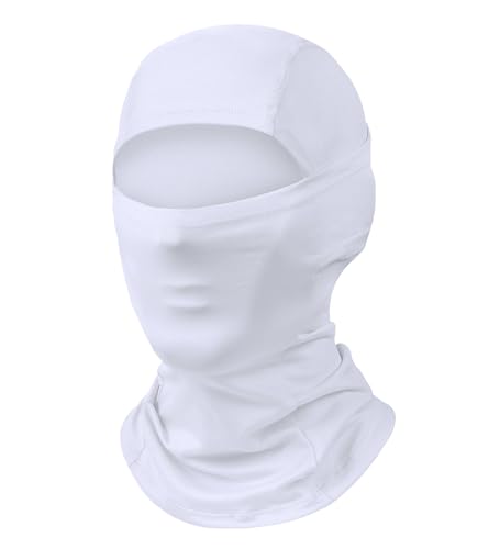 UV Protection Balaclava Ski Mask - Breathable Motorcycle Face Mask - White