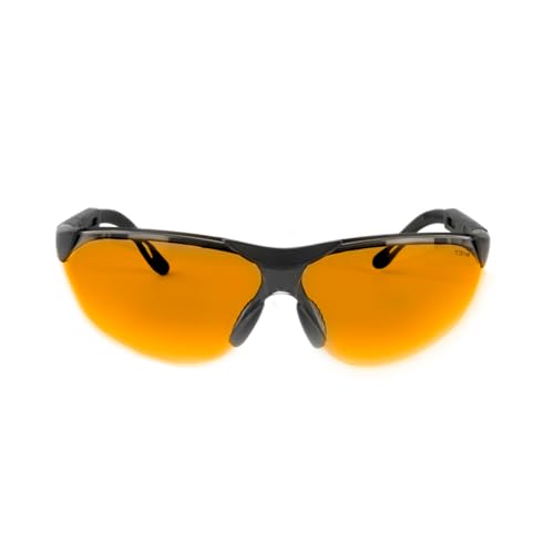 Impact-Resistant Sports Shooting Glasses - Amber, Adjustable Fit