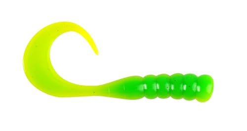 PowerBait Ribbontail Grubs - Green Chartreuse, 3" (15 Count)