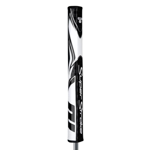 Flatso Golf Putter Grip with Enhanced Spyne Technology - Black/White