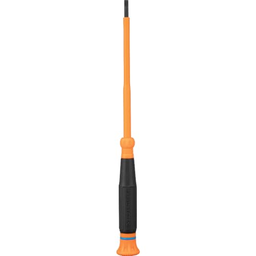 Klein Tools 6254INS Insulated Precision Screwdriver, 1/8-Inch Slotted Mini Electrician Screwdriver, 1000-Volt Cushion Grip Handle