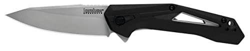 Kershaw Airlock Pocket Knife 3 Inch Drop Point Blade Black Steel