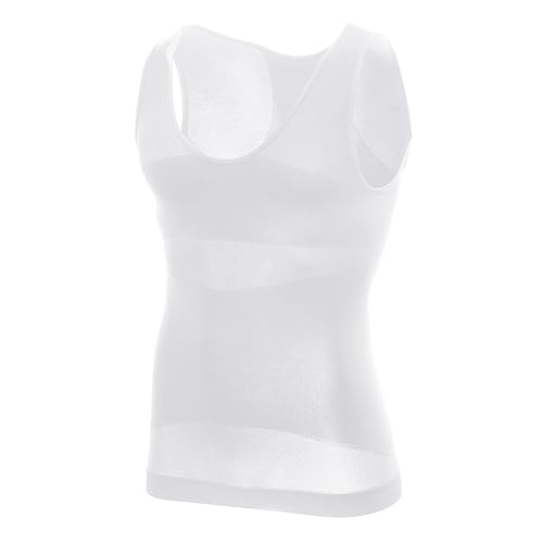 Mens Compression Tank Top - Gynecomastia Slim Shaper Undershirt