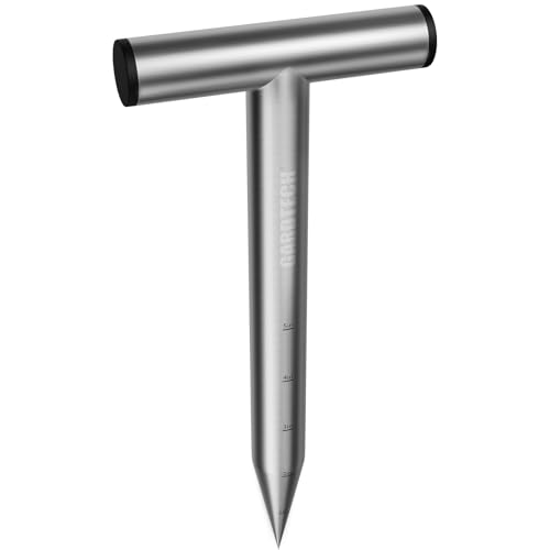 Gardtech Hand Dibber Garden Tool with 5 Inch Measuring Scale,Stainless Steel Bulb Planter Tool,Seed Dibber for Planting & Sowing Seed